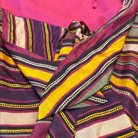 Lauren, Ralph Lauren silk striped wrap, sarong style, skirt. Size Small. Lined. - Picture 10 of 12